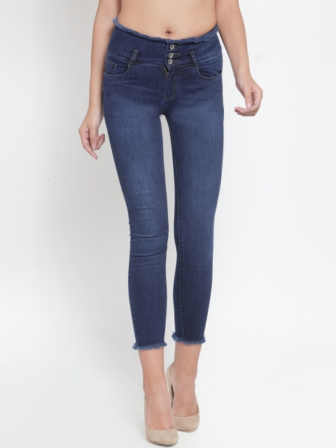 Global Republic Women Blue Regular Fit High-Rise Clean Look Jeans