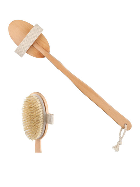 Beaute Secrets Body Brush Loofah Sponge Mesh Back Scrubber With Wooden Handle, Brown
Beaute Secrets Body Brush Loofah Sponge Mesh Back Scrubber With Wooden Handle, Brown