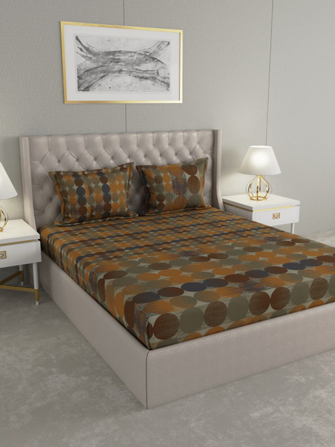 Raymond Home Grey & Brown Geometric 144 TC Cotton 1 King Bedsheet with 2 Pillow Covers
Raymond Home Grey & Brown Geometric 144 TC Cotton 1 King Bedsheet with 2 Pillow Covers