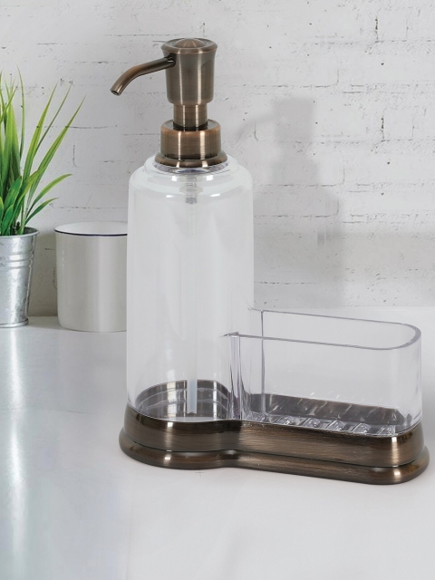 OBSESSIONS Transparent & Brown PVC Vesta Soap Dispenser