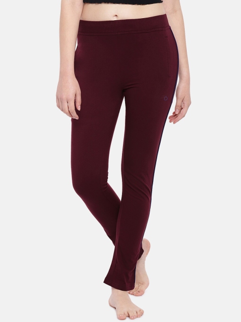 Sweet Dreams Women Burgundy Solid Lounge Pants