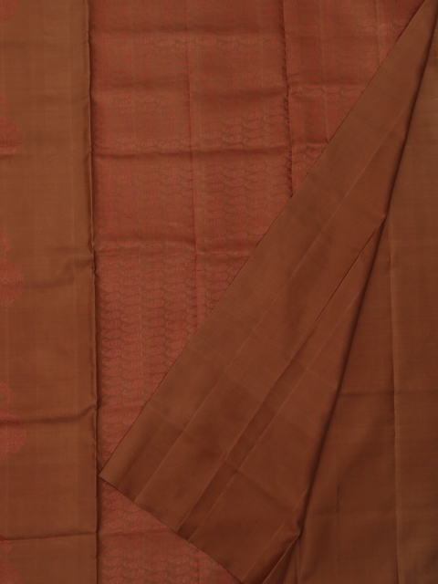 Pothys Brown Printed Pure Silk Saree