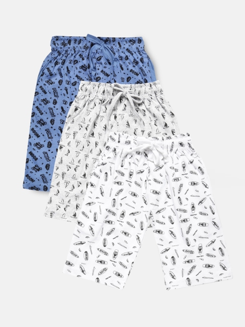 Urban Dog Boys Pack Of 3 Printed Regular Fit Regular Shorts, Multi