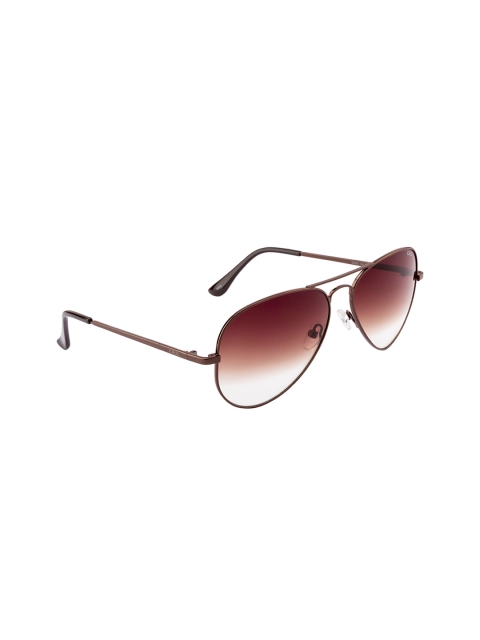 I DEE Unisex UV Protected Aviator Sunglasses S2500_C4, Brown