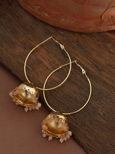 Shoshaa Gold Plated Handcrafted Dome Shaped Jhumkas