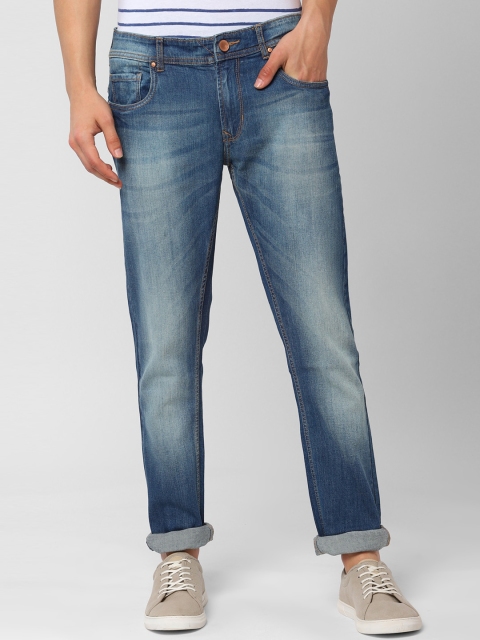 Peter England Casuals Men Blue Skinny Fit Mid-Rise Clean Look Jeans