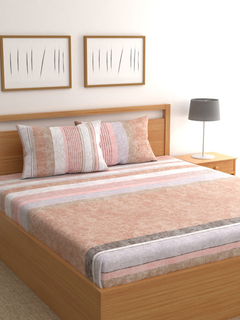 Raymond Home White & Rust Brown 200 TC Cotton 1 King Bedsheet with 2 Pillow Covers
Raymond Home White & Rust Brown 200 TC Cotton 1 King Bedsheet with 2 Pillow Covers