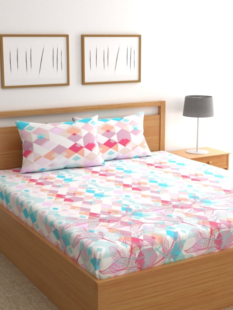 Raymond Home Pink & Blue Geometric 200 TC Cotton 1 King Bedsheet with 2 Pillow Covers
Raymond Home Pink & Blue Geometric 200 TC Cotton 1 King Bedsheet with 2 Pillow Covers