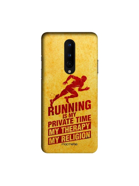 macmerise Yellow & Red Religion Of Running OnePlus 8 Back Case