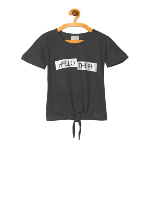 Cherokee Girls Grey Printed Top