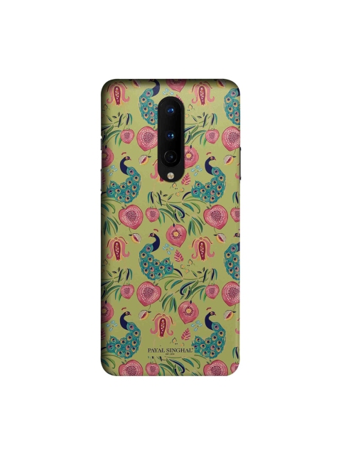 macmerise Olive Green & Pink Payal Singhal Anaar & Mor OnePlus 8 Back Case