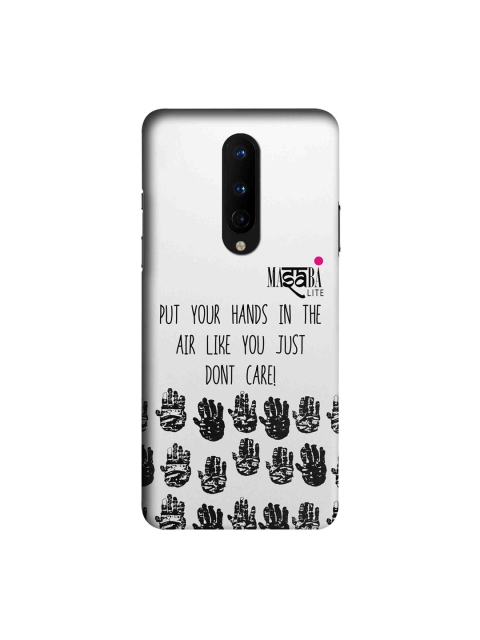 macmerise White & Black Masaba Hands Up OnePlus 8 Back Cover
