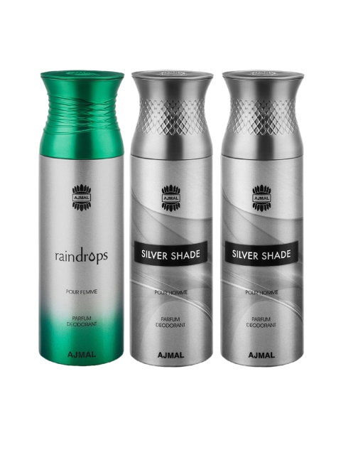 Ajmal Unisex Set of 3 Deodorants, Multi