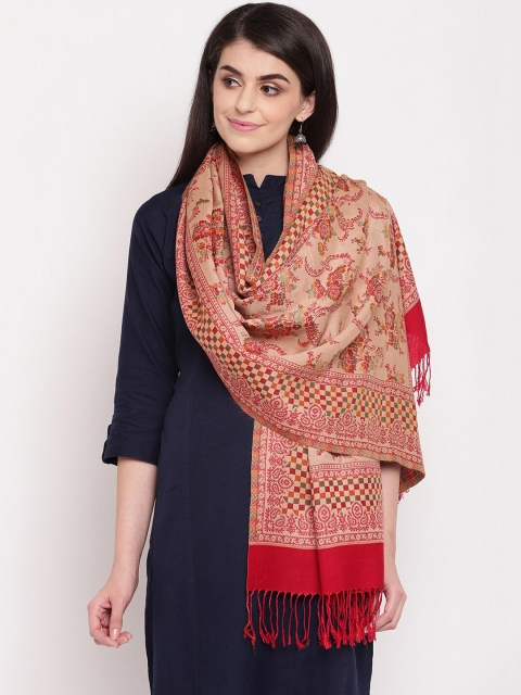HK colours of fashion Women Brown & Red Woven Design Stole with Tasselled Border
HK colours of fashion Women Brown & Red Woven Design Stole with Tasselled Border