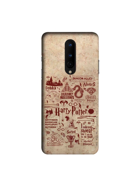 macmerise Beige & Red Harry Potter Infographic OnePlus 8 Back Case