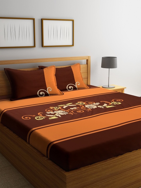 eyda Brown & Copper-Toned Striped 260 TC Cotton 1 King Bedsheet with 2 Pillow Covers
eyda Brown & Copper-Toned Striped 260 TC Cotton 1 King Bedsheet with 2 Pillow Covers