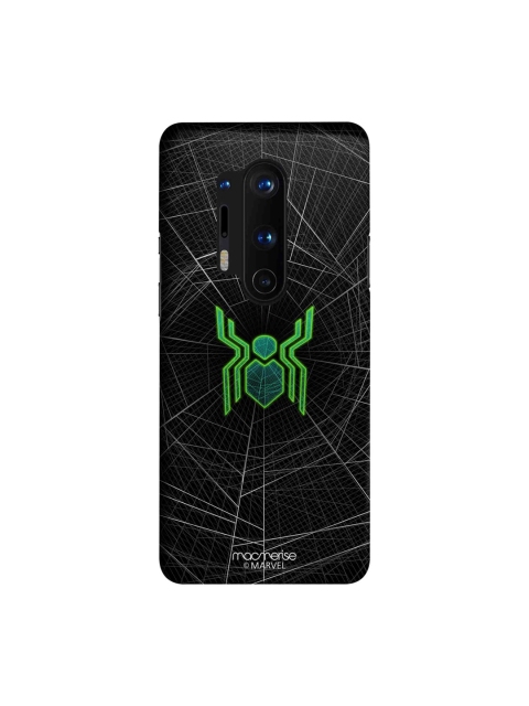 macmerise Black & Green Marvel Comics Spiderman Logo Web OnePlus 8 Pro Back Case