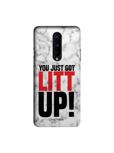 macmerise Grey & Black Litt Up OnePlus 8 Back Cover