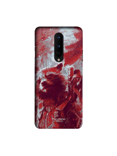 macmerise Red & Grey Charcoal Art Rocket OnePlus 8 Back Cover
