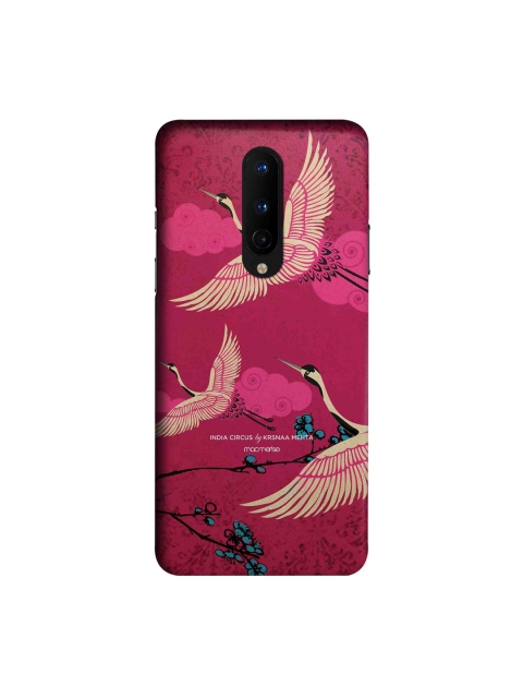 macmerise Pink & Yellow Flying Flamingoes OnePlus 8 Back Case