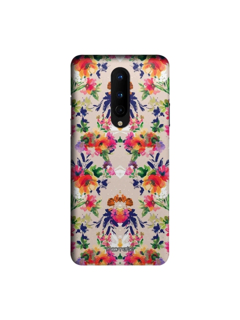 macmerise Pink & Red Floral Symmetry OnePlus 8 Back Cover
