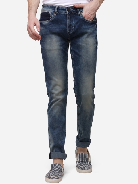 JADE BLUE Men Blue Slim Fit Mid-Rise Clean Look Jeans