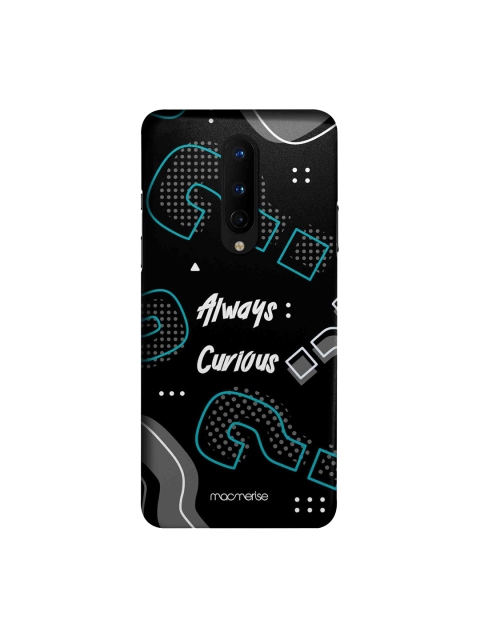 macmerise Black & Grey Always Curious OnePlus 8 Back Cover