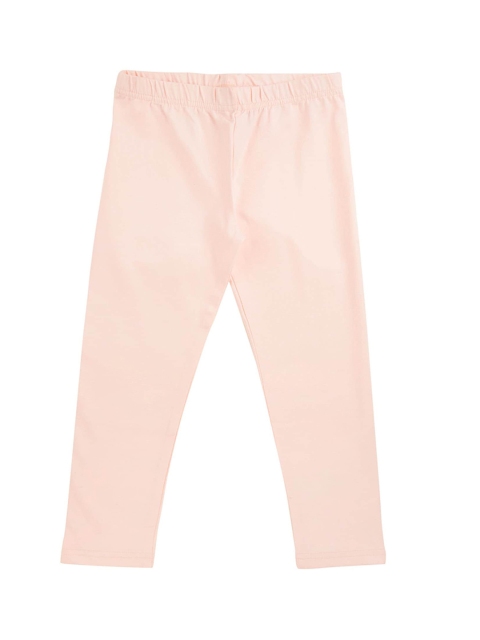 Donuts Infant Girls Pink Solid Ankle-Length Leggings
