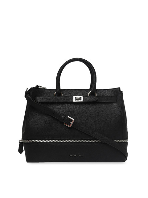 CHARLES & KEITH Black Solid Handheld Bag 
CHARLES & KEITH Black Solid Handheld Bag