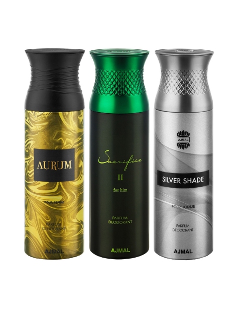 Ajmal Unisex Set of 3 Deodorant, Multi
