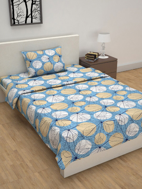 Divine Casa Blue & Beige Floral Printed Single Bed Bedsheet With Pillow Cover & Dohar
Divine Casa Blue & Beige Floral Printed Single Bed Bedsheet With Pillow Cover & Dohar