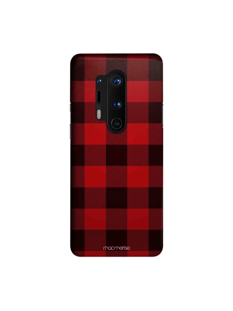 macmerise Red & Black Checkmate OnePlus 8 Pro Back Case