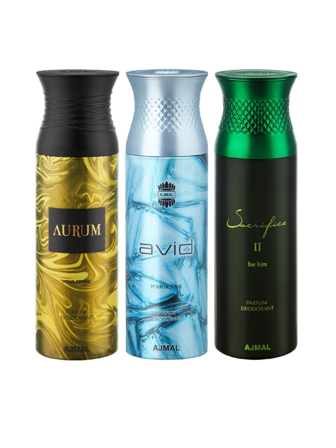 Ajmal Unisex Set of 3 Deodorants, Multi