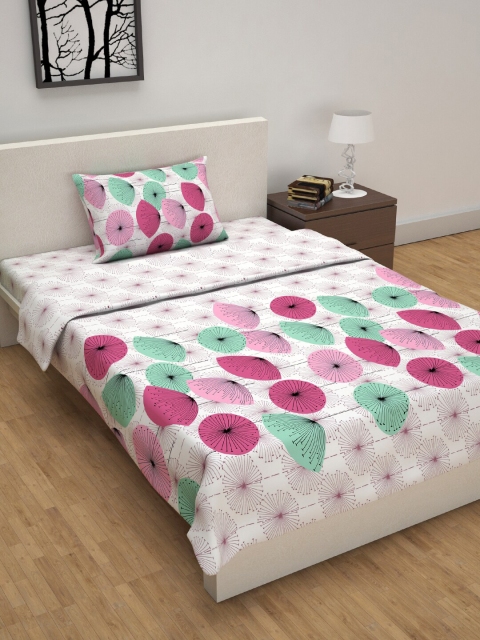 Divine Casa White & Pink Floral Printed Single Bed Bedsheet With Pillow Cover & Dohar
Divine Casa White & Pink Floral Printed Single Bed Bedsheet With Pillow Cover & Dohar