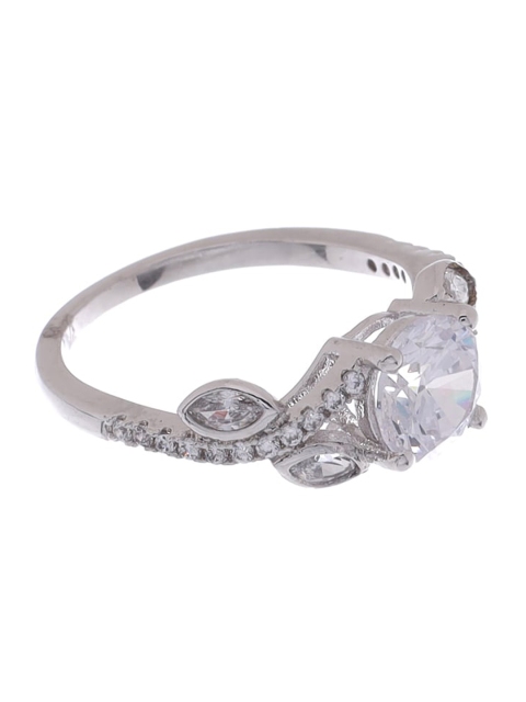 Tistabene Rhodium-Plated Silver-Toned & White AD-Studded Solitaire Handcrafted Finger Ring
Tistabene Rhodium-Plated Silver-Toned & White AD-Studded Solitaire Handcrafted Finger Ring