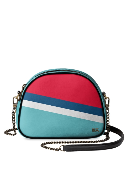 DailyObjects Blue & White Striped Sling Bag