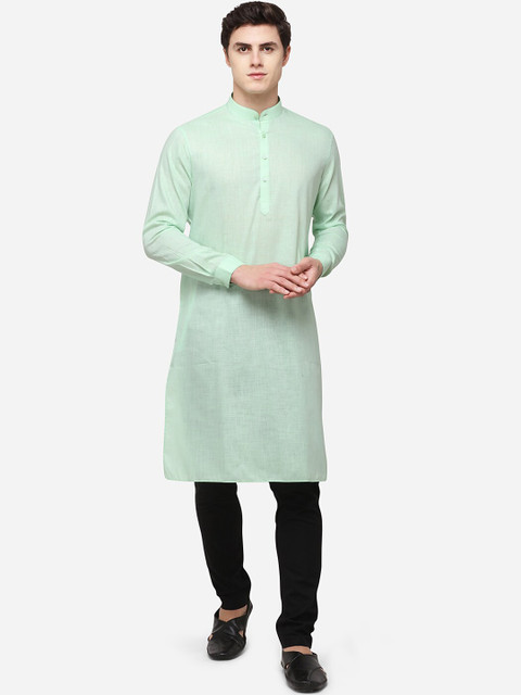 JADE BLUE Men Green Solid Straight Modi Kurta
JADE BLUE Men Green Solid Straight Modi Kurta