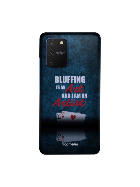 macmerise Teal Blue & Black Art Of Bluffing Samsung Galaxy S10 Lite Back Cover