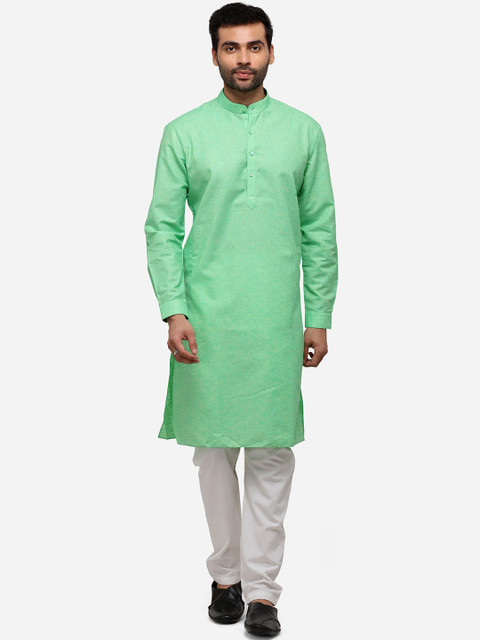 JADE BLUE Men Green Woven Design Straight Kurta
JADE BLUE Men Green Woven Design Straight Kurta