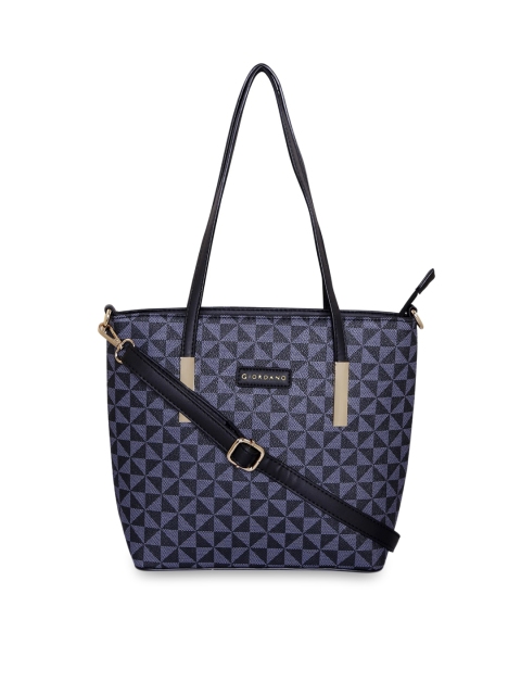 GIORDANO Black & Blue Printed Shoulder Bag