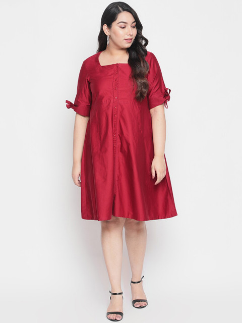 Amydus Women Maroon Solid A-Line Dress
Amydus Women Maroon Solid A-Line Dress
