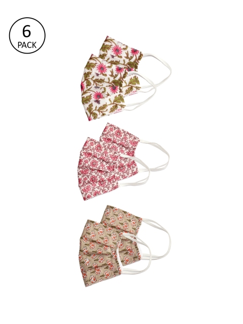 Bellofox Women 3 Pcs 3-Ply Reusable Outdoor Masks, Pink