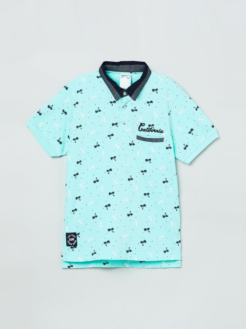 max Boys Green Printed Polo Collar T-shirt
max Boys Green Printed Polo Collar T-shirt