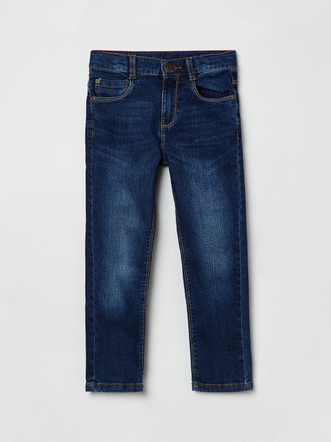 max Boys Navy Blue Slim Fit Mid-Rise Clean Look Jeans