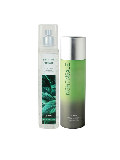 Ajmal Primitive Forests EDT + Nightingale Deodorant, Green