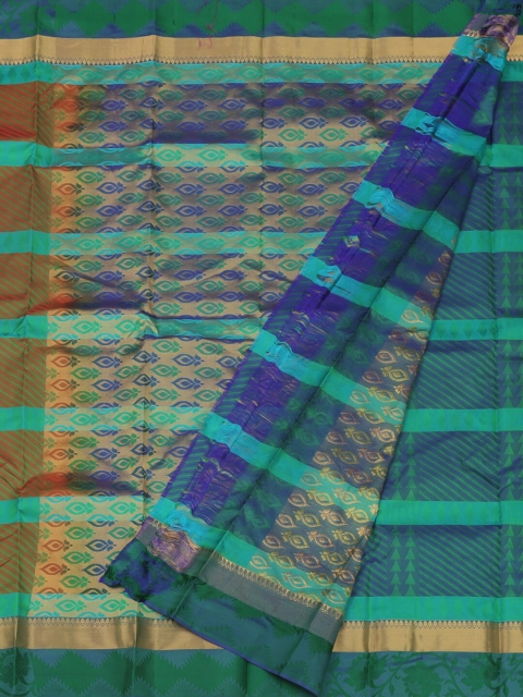 Pothys Multicoloured Woven Design Pure Silk Saree, Multi