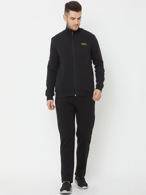 Sweet Dreams Men Black Solid Sleepwear Tracksuit