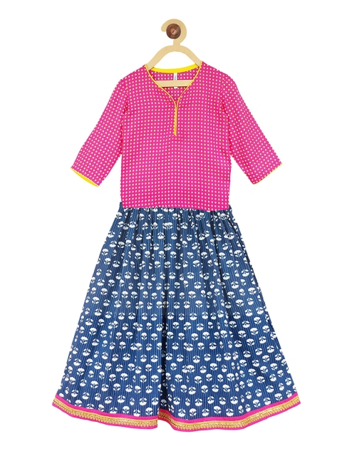 Campana Magenta Ready to Wear Lehenga with Blouse