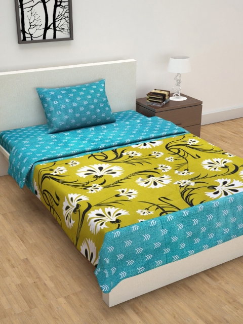 Divine Casa Turquoise Blue & Green Floral Single Bed Bedsheet With Pillow Cover & Dohar
Divine Casa Turquoise Blue & Green Floral Single Bed Bedsheet With Pillow Cover & Dohar