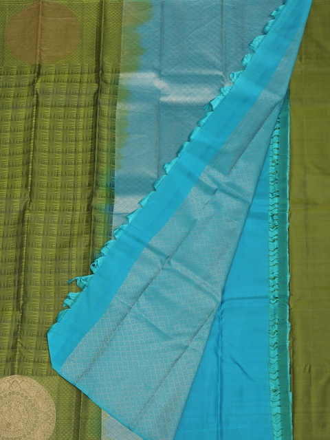 Pothys Green Printed Pure Silk Saree